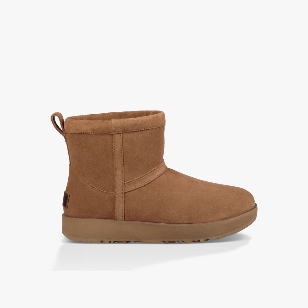 Bottes Imperméables UGG Classic Mini Femme Marron Soldes 484PWLYB